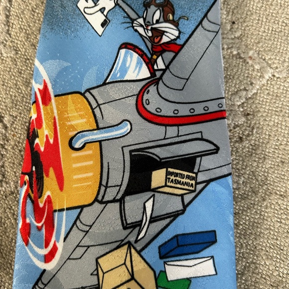 Vintage 1997 Y2K Looney Tunes Limited Stamp Collection Tie! - Picture 3 of 7